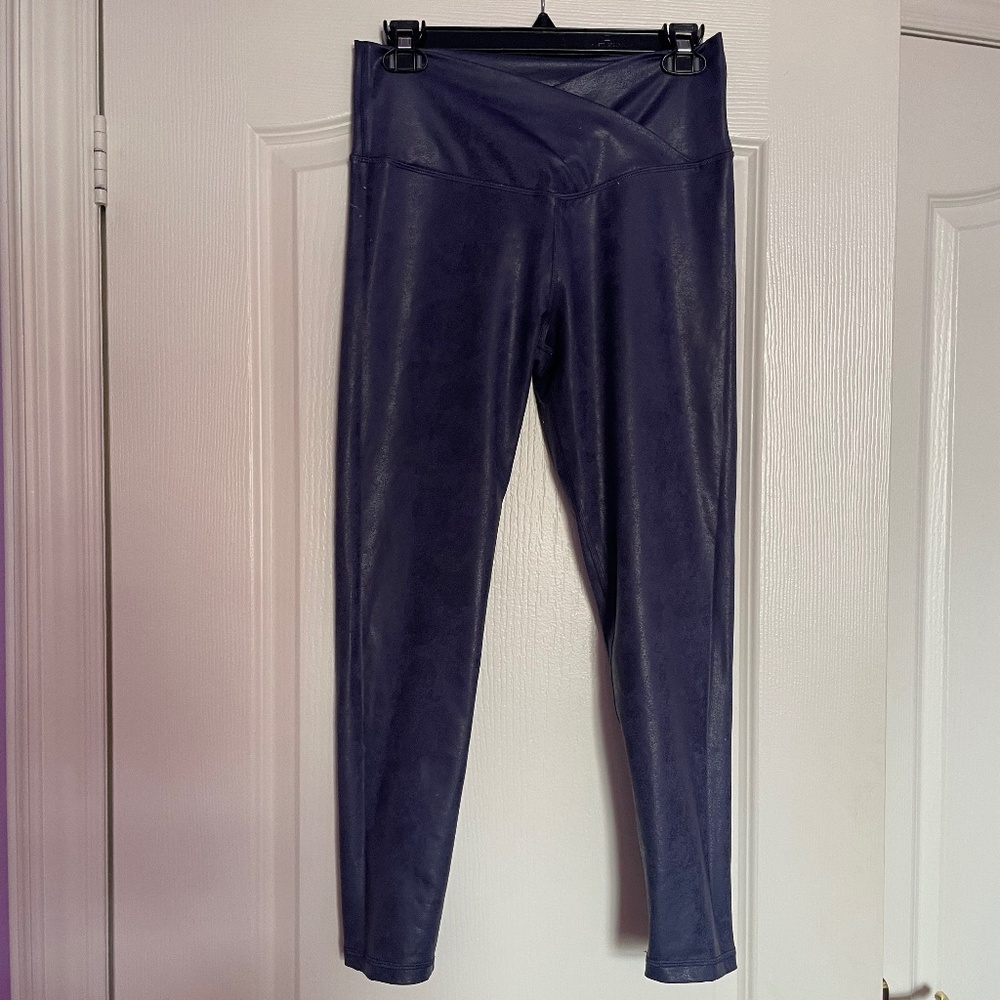 Offline by Aerie Navy Blue Coated Leggings